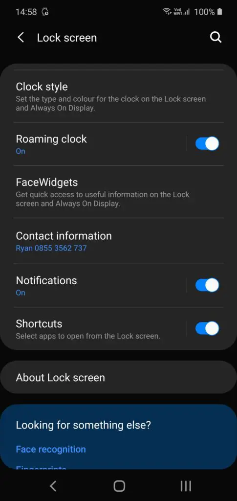 Directly Adding information to the lock screen