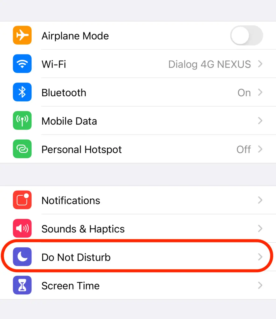 do not disturb iphone
