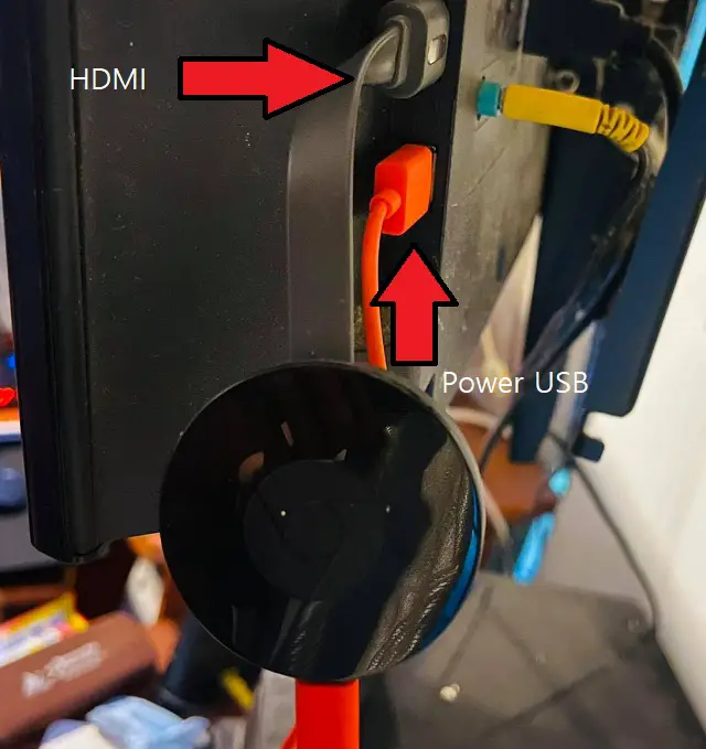 Connect Chromecast to the HDMI port of your TV