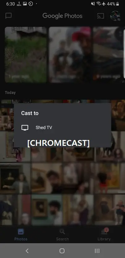 select chromecast device