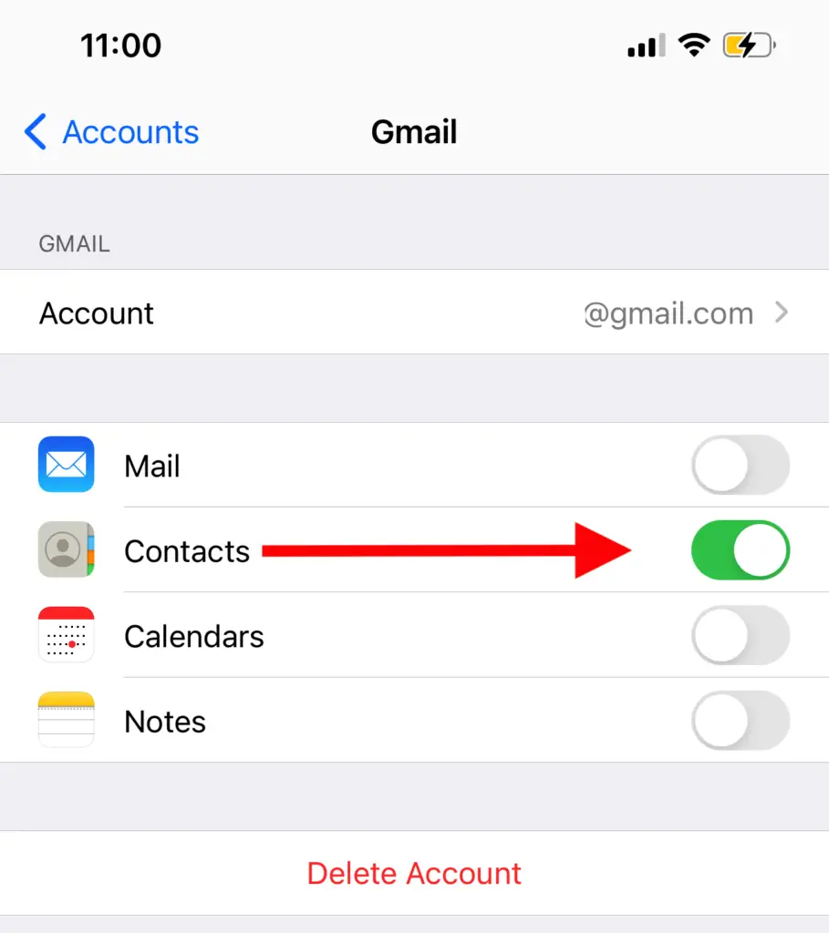 import and sync contacts from google account iphone