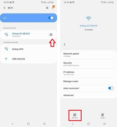 android wifi setting - share wifi password