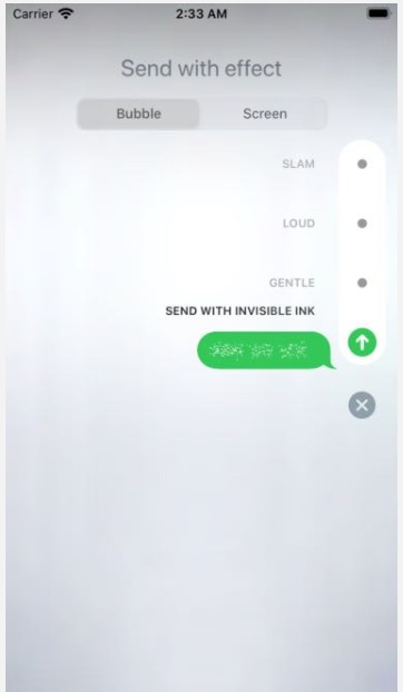 invisible ink ios imessages