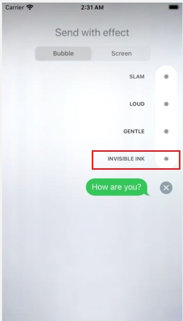 invisible ink ios