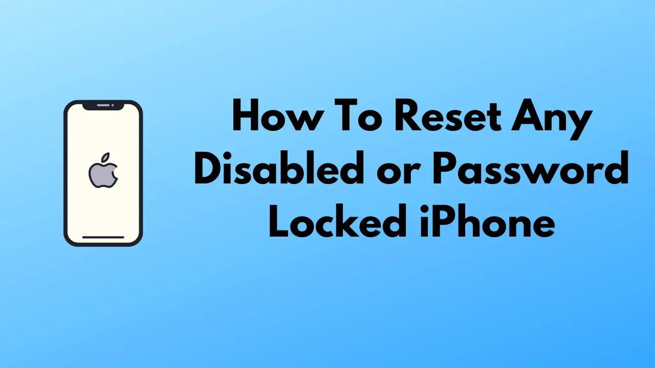 how to factory reset a locked iphone