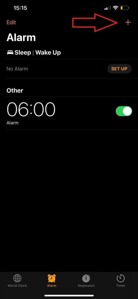 add secondary alarm iphone