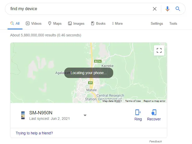 How can I track my lost Android phone