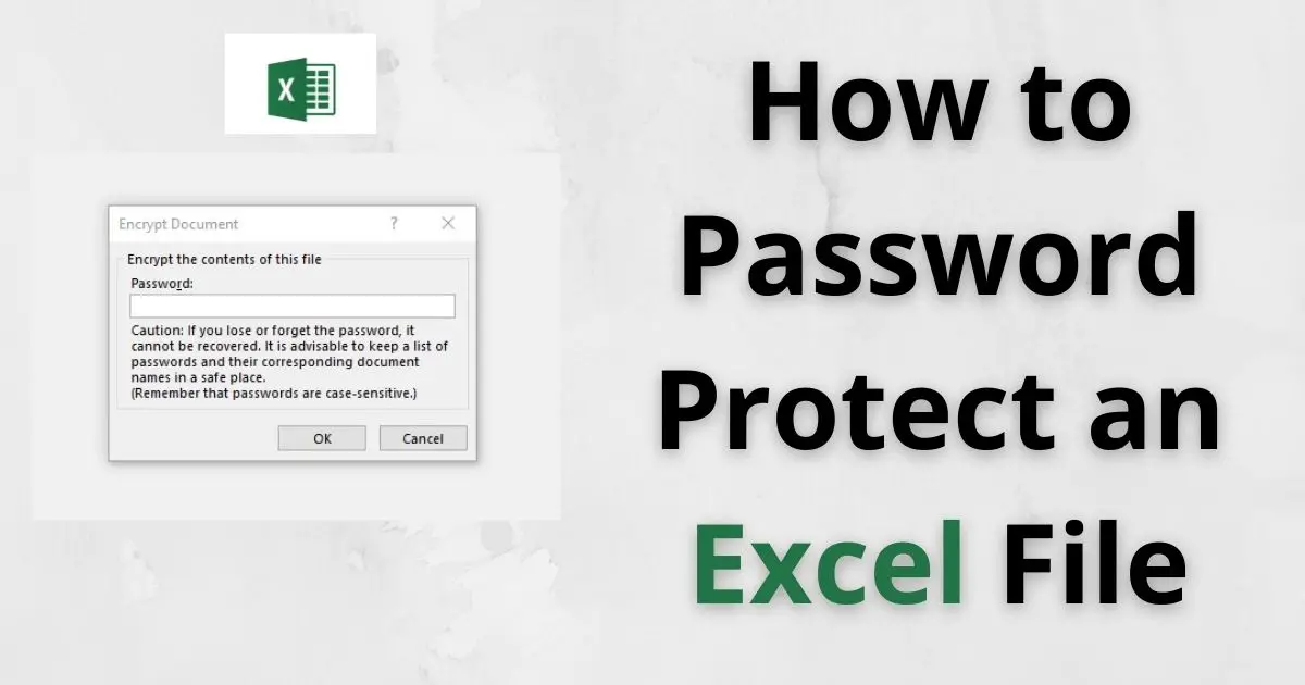How to Password Protect an Excel File 1