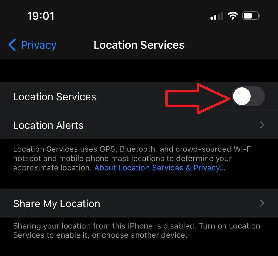 How to share location on iPhone Location settings