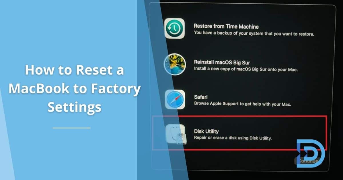 How to Reset a MacBook to Factory Settings