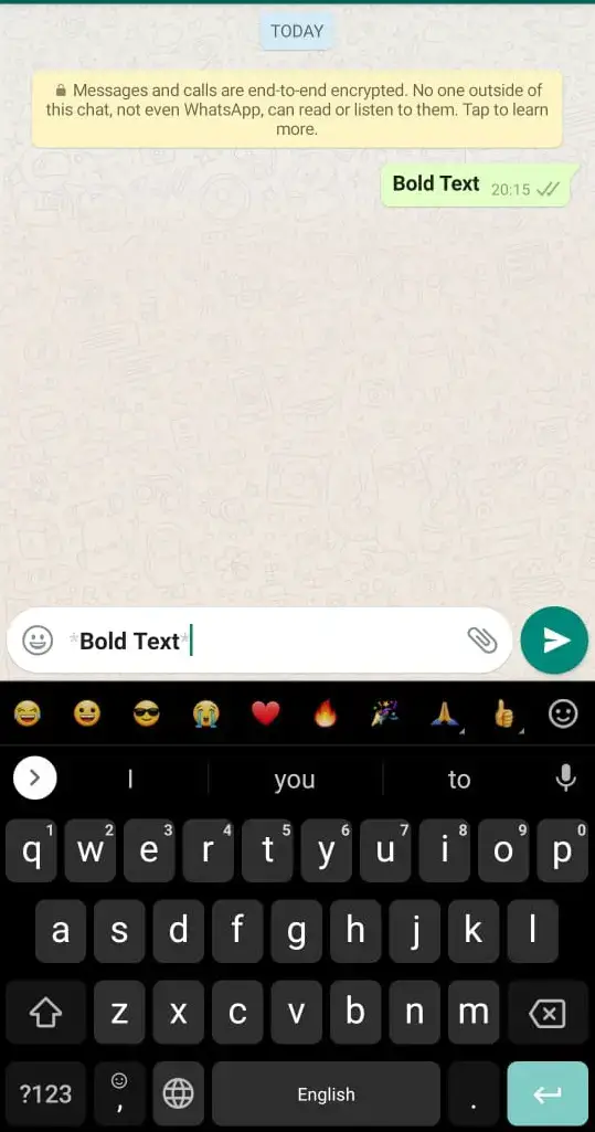 How to bold whatsapp text