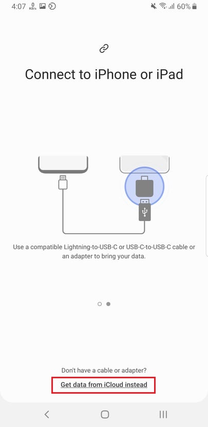 Transfer data wirelessly - samsung to iphone