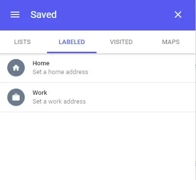 add home and work address google maps