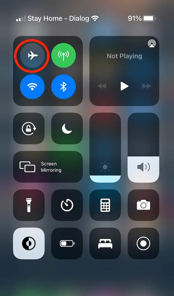 airplane mode iphone