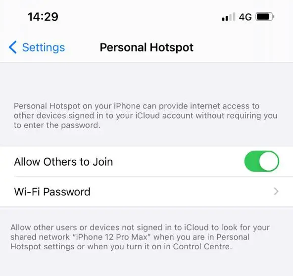 share wifi password iphone