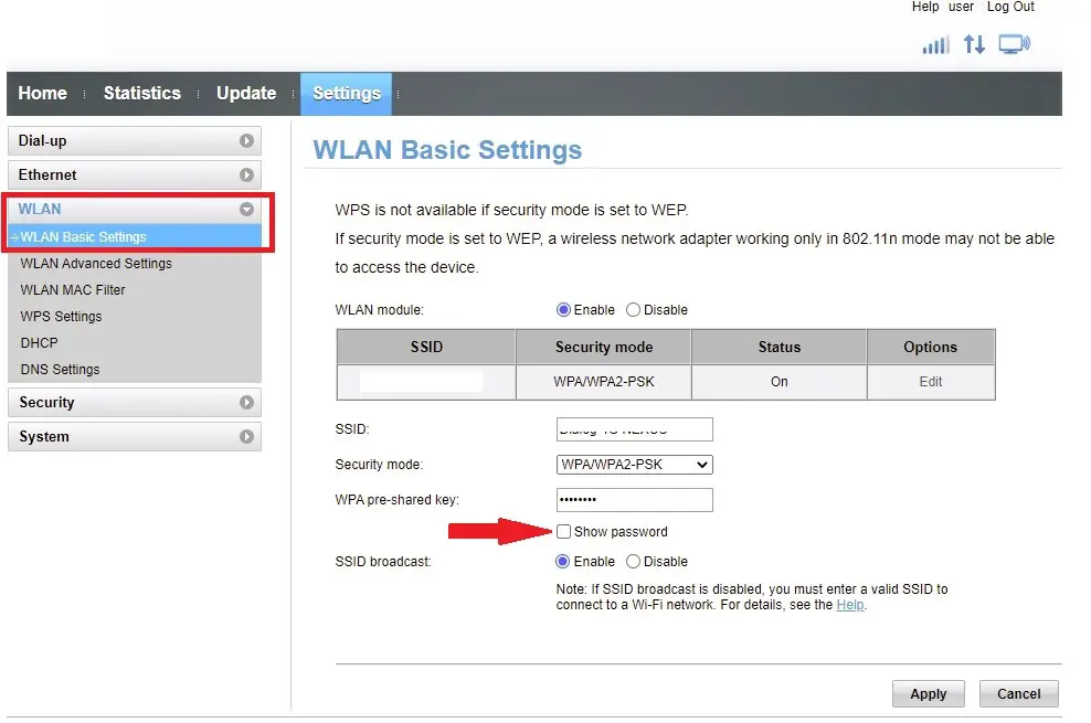 show saved wifi password router via ios