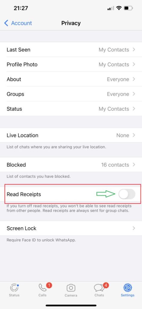 Turn off read receipts on WhatsApp (2)
