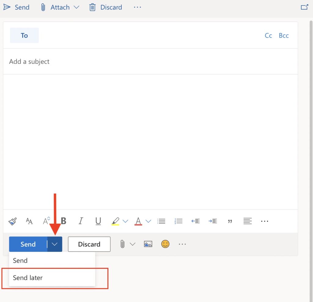 How to schedule an e-mail in Outlook?