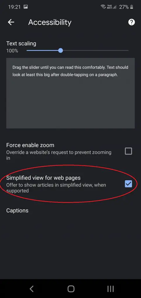 simplified view chrome