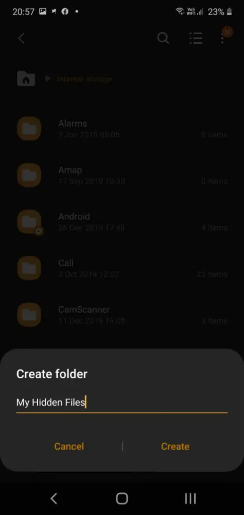 hide any file on android without any app