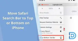 How to Move Safari Search Bar to Top or Bottom of Screen on iPhone