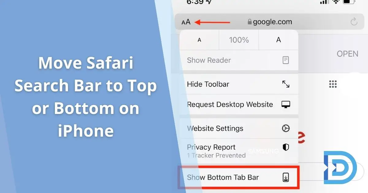 How to Move Safari Search Bar to Top or Bottom of Screen on iPhone