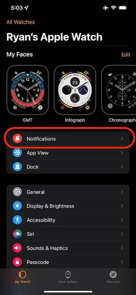 apple watch notifications