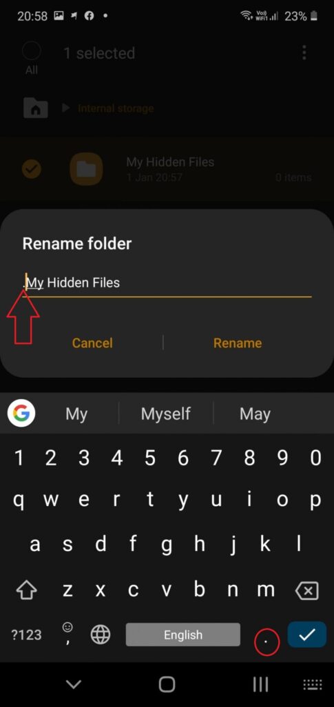 how to hide files in android without any app