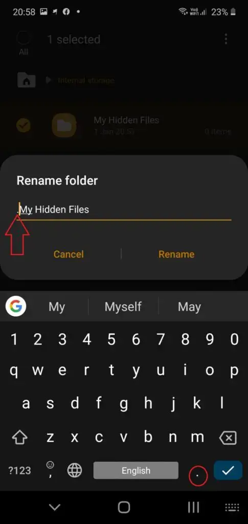 how to hide files in android without any app
