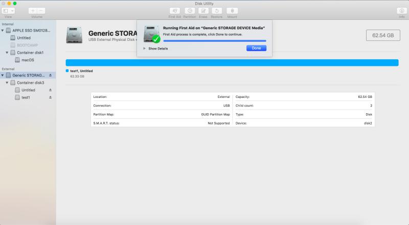 Perform External SSD Repair in Disk Utility Mac