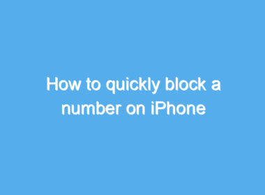 how to quickly block a number on iphone 2161